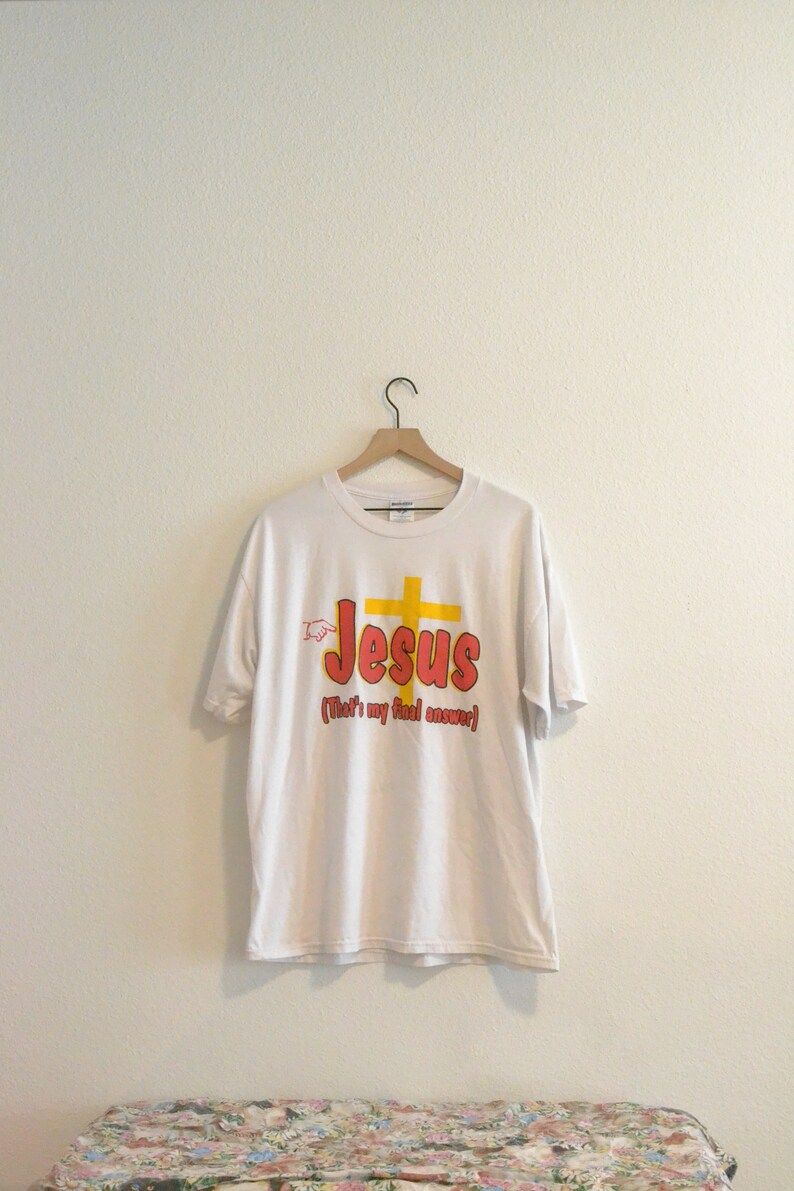 Vintage 90S Jesus Thats My Final Answer Tee Sz Xl