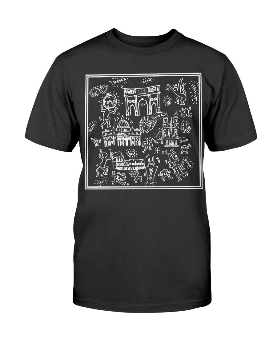 Vintage 90S Keith Haring Italia Roma Pop Art T Shirt 081821