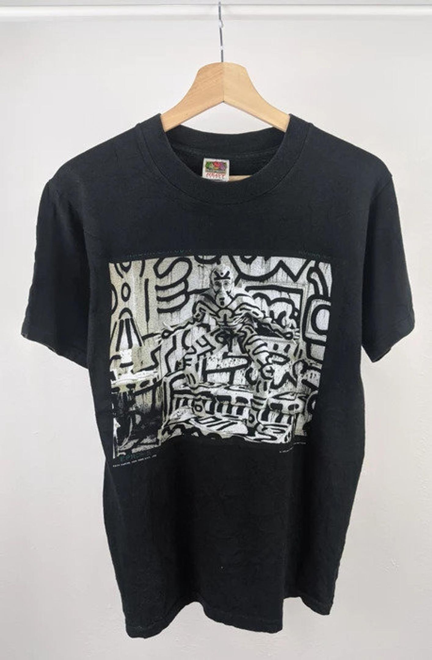 Vintage 90S Keith Haring X Annie Leibovitz Tshirt Us S