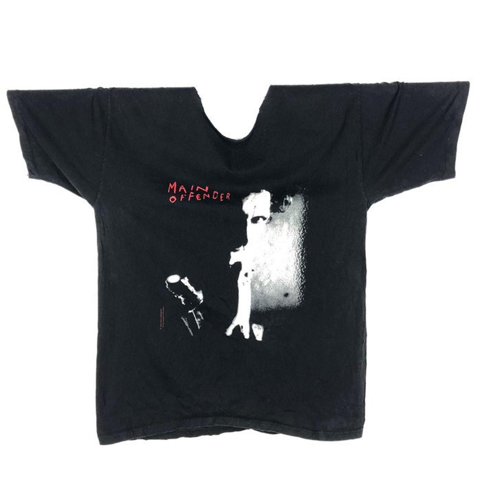 Vintage 90S Keith Richard Tshirt Cut Off Neck Collar