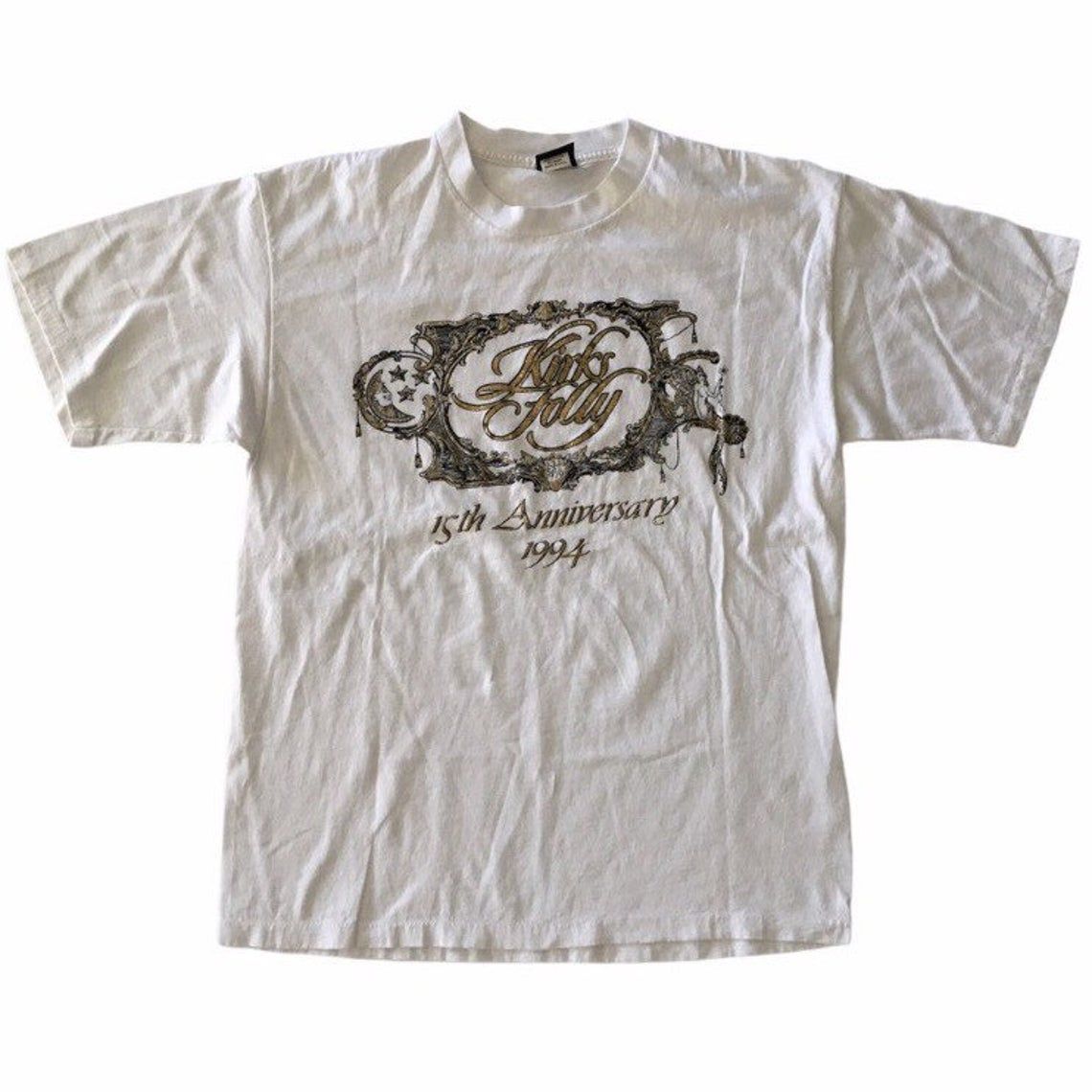 Vintage 90s Kirk??s Follies Fantasy Diamond Dust Glitter Graphic shirt