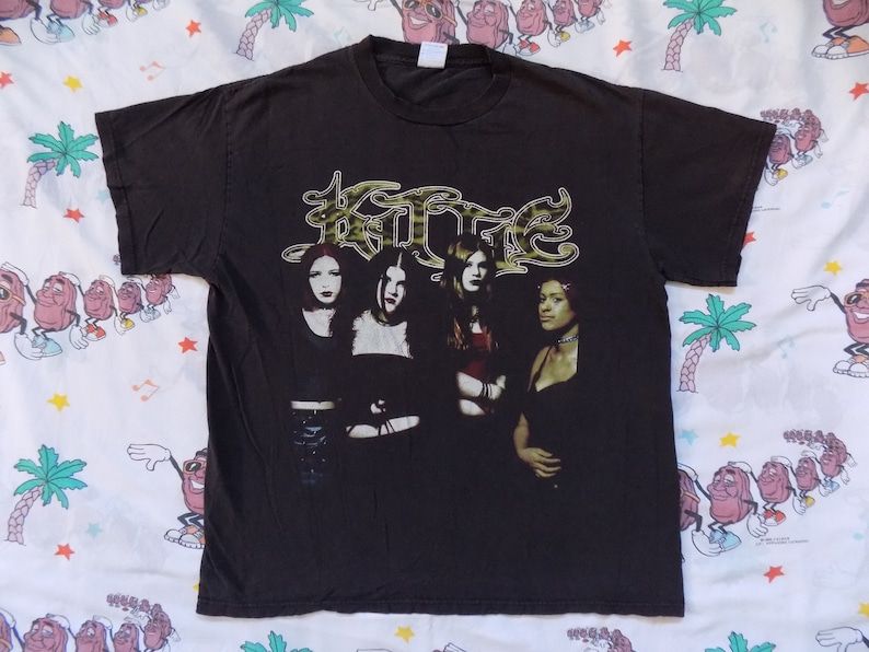 Vintage 90S Kittie T Shirt Arge Nu Metal 1990S Metal