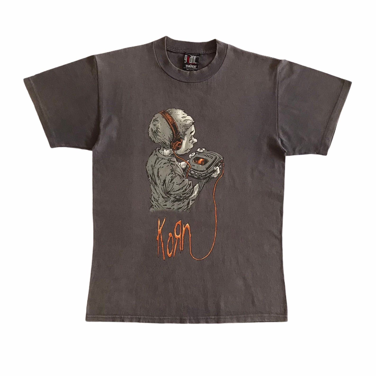 Vintage 90S Korn Nu Metal Giant Tultex Follow The Leader Grey T M Rare!!