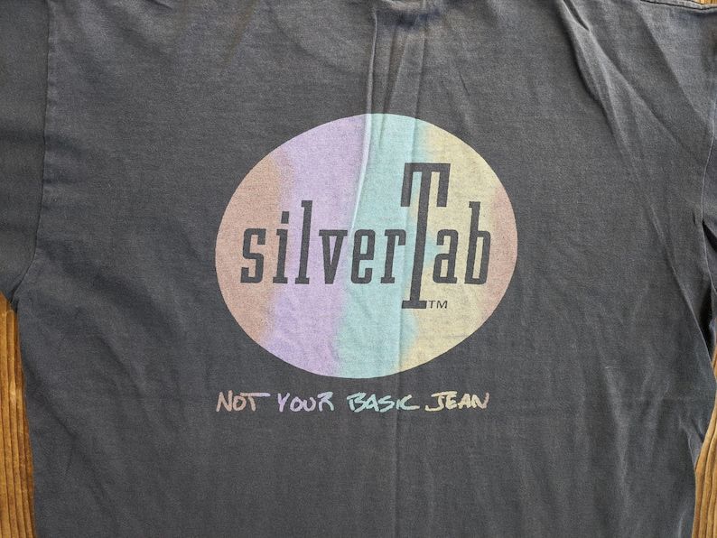 Vintage 90S Levis Silver Tab Logo Not Your Basic Jean Tee