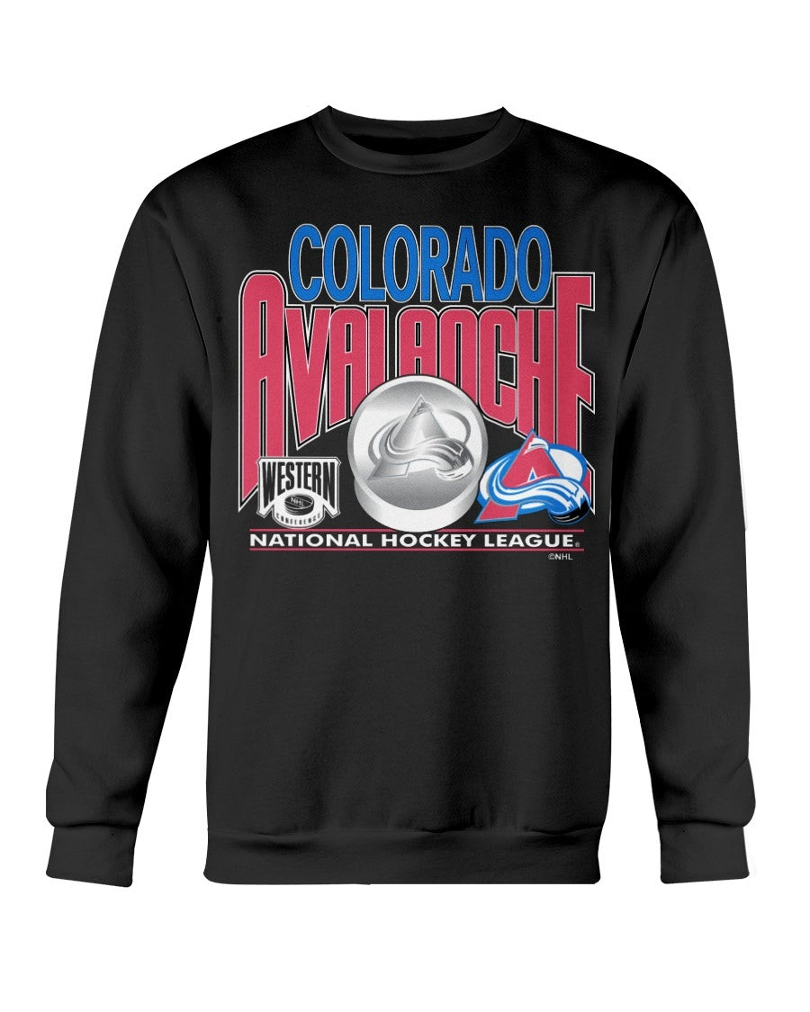 Vintage 90S Logo Athletic Colorado Avalanche Sweatshirt 211115