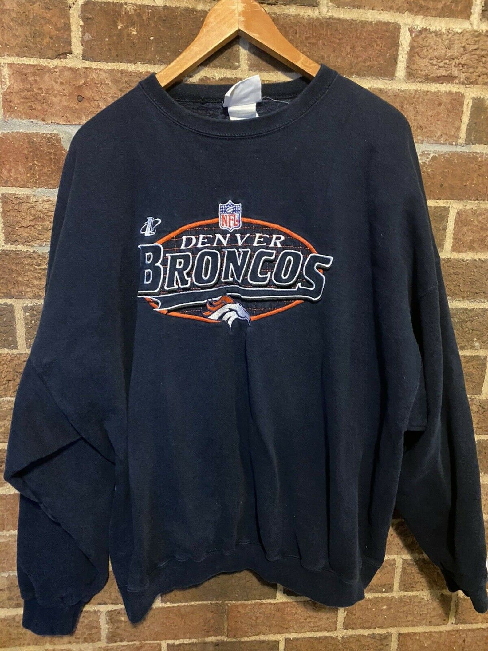 Vintage 90S Logo Athletic Nfl Denver Broncos Embroidered Adult 2