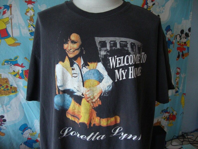 Vintage 90S Loretta Lynn Welcome To My Home Country Music Band Tee Concert Tour T Shirt