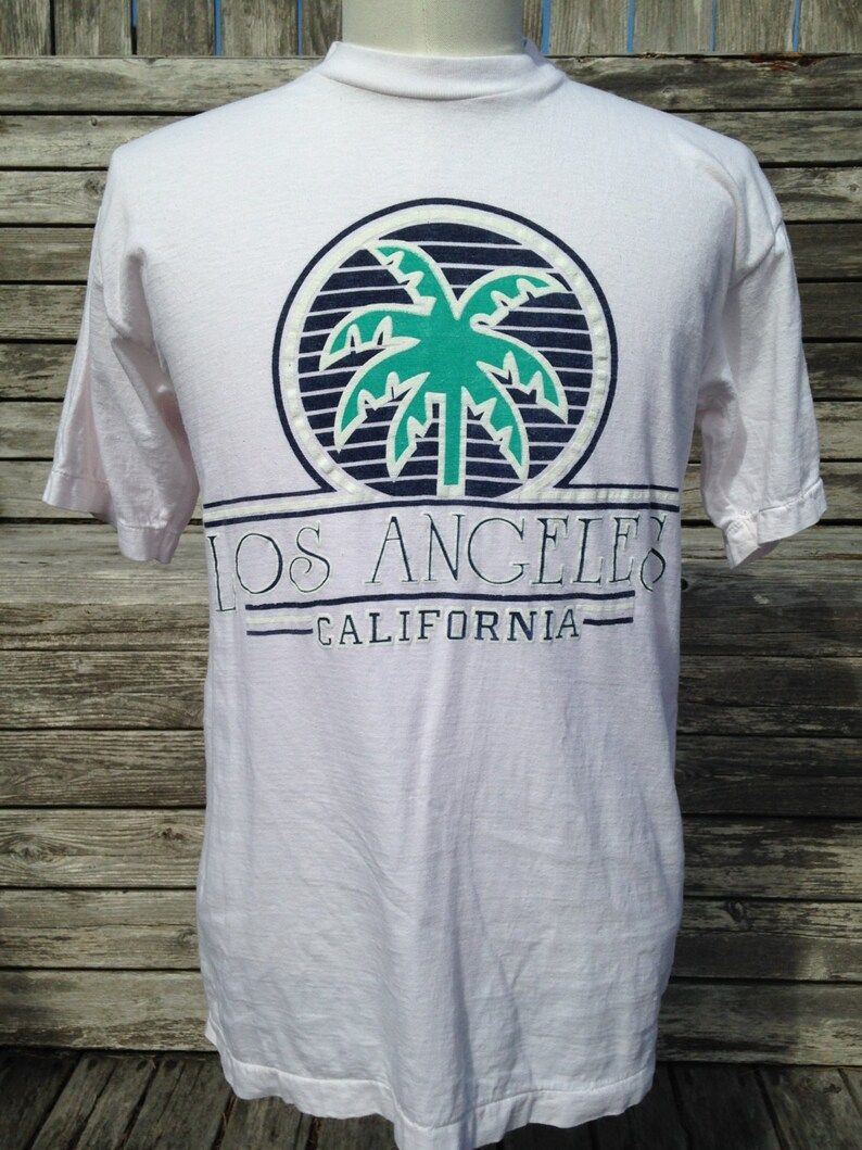 Vintage 90S Los Angeles Palm T Shirt Medium