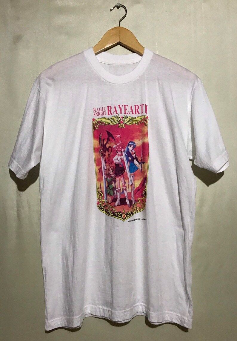 Vintage 90S Magic Knight Rayearth Japanese Manga Series Tshirt Gamemoviefilm