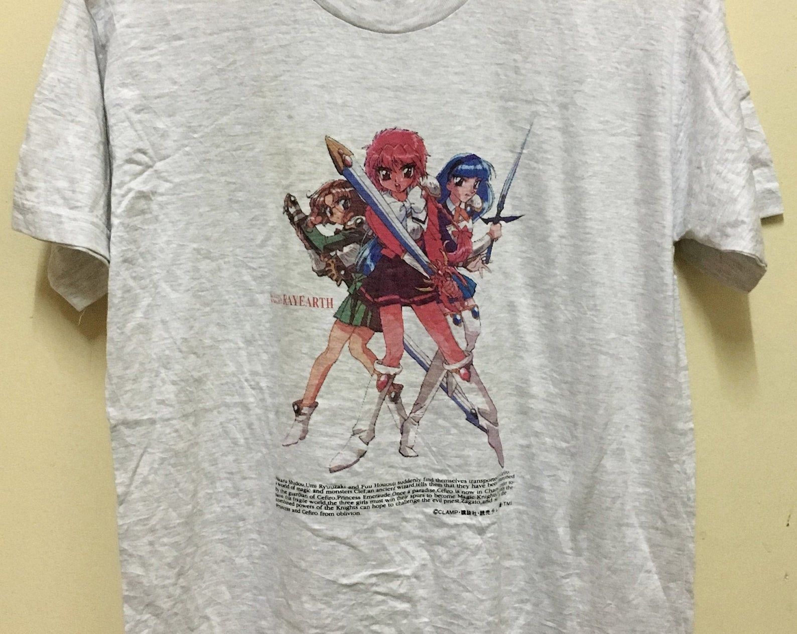 Vintage 90'S Magic Knight Rayearth T-Shirt Japan Comic Cartoon Anime Manga