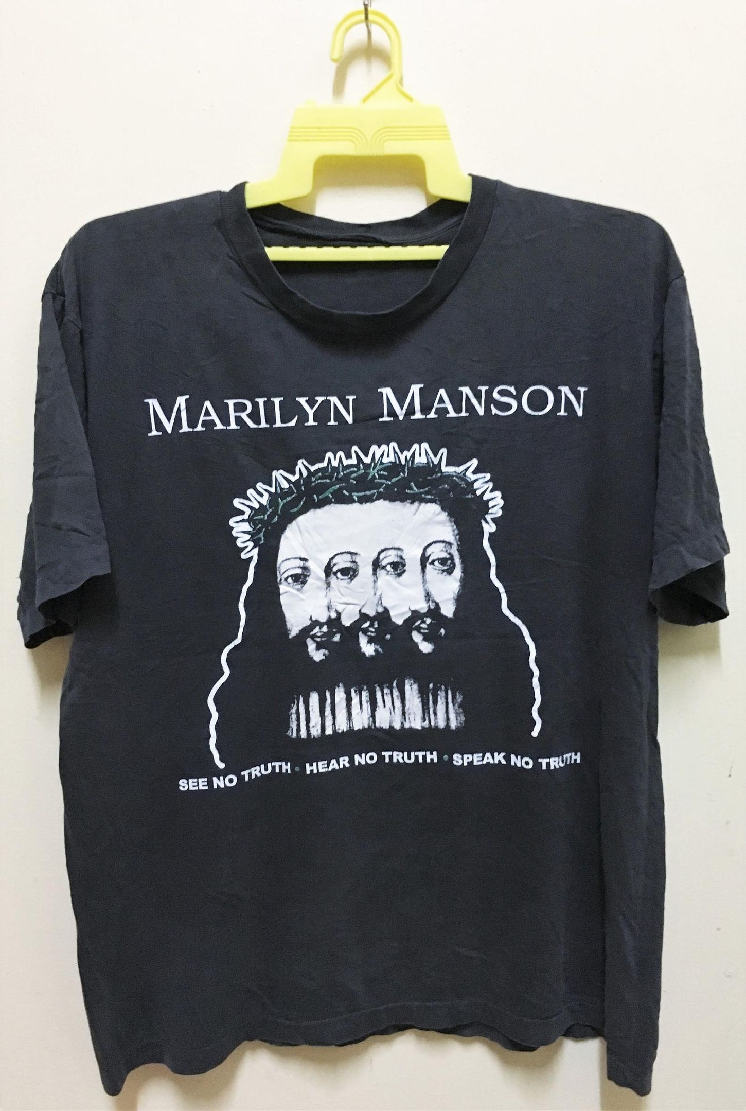 Vintage 90S Marilyn Manson Rock Metal Tour T-Shirt As Worn By Justin Bieber