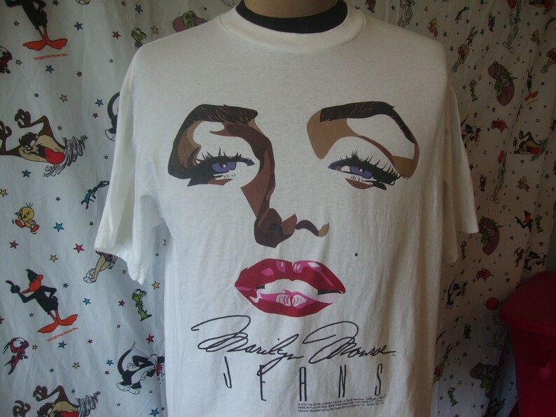 Vintage 90S Marilyn Monroe Jeans 1995 Promo T Shirt