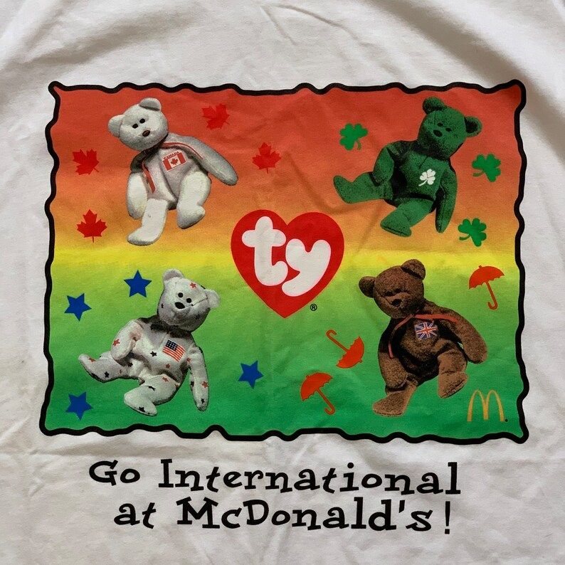 Vintage 90S Mcdonalds Ty Beanie Babies T Shirt