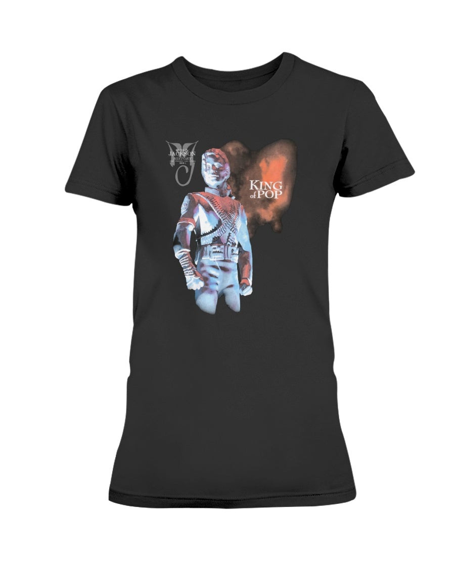 Vintage 90S Michael Jackson History King Of Pop Ladies T Shirt 211213