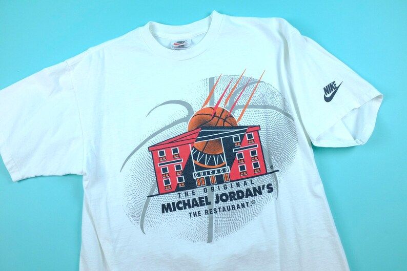 Vintage 90S Michael Jordans The Restaurant Nike T Shirt Edium Mens