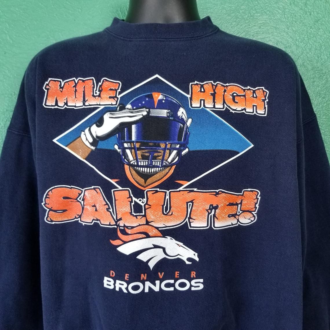 Vintage 90s Mile High Salute Colorado Denver Broncos Shirt
