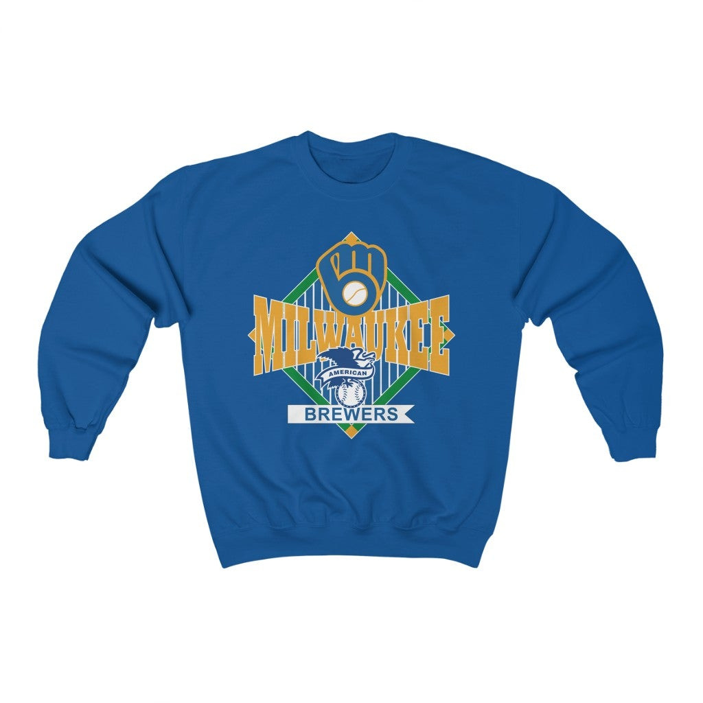 Vintage 90S Milwaukee Brewers Mlb Baseball Sweatshirt 211123
