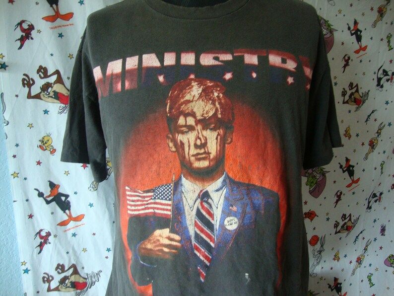 Vintage 90S Ministry Sphinctour 1996 Filth Pig Concert Tour T Shirt