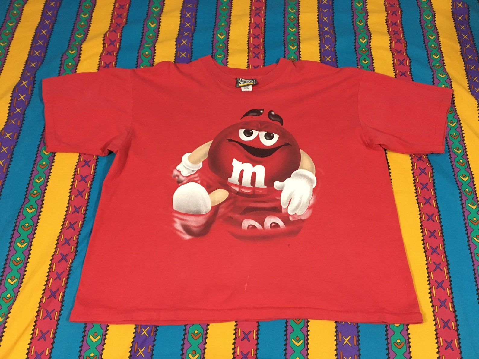 Vintage 90S Mm Studios Red Shirt - Sz -