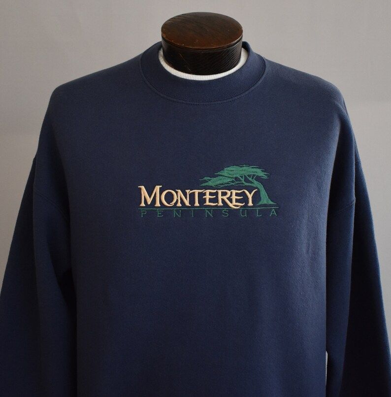 Vintage 90S Montery Peninsula Sweatshirt 1990S California Souvenir Pullover Jumper