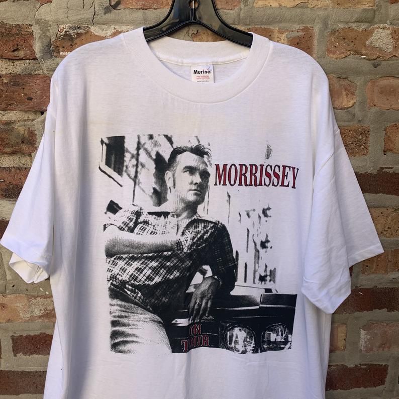 Vintage 90S Morrissey Parking Lot Bootled In Concert Band The Smiths Brit Pop Oasis Shirt vintage 90s morrissey parking lot bootled in concert band the smiths brit pop oasis shirt tnddo