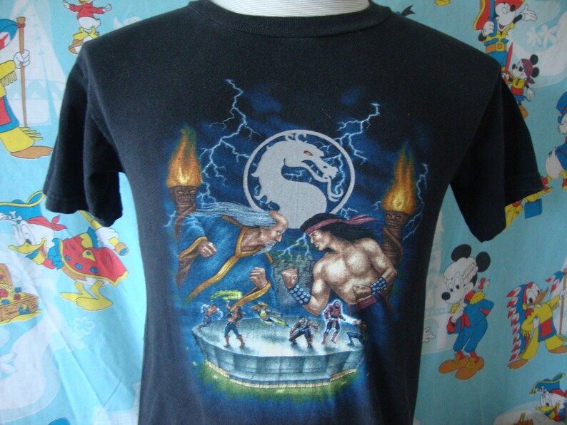 Vintage 90S Mortal Kombat 1992 Video Game T Shirt