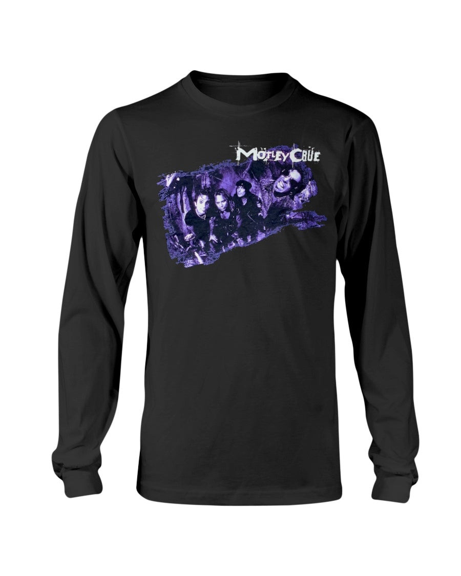 Vintage 90S Motley Crue Find Myself Glam Rock Heavy Metal Music Artist Tour Concert Band Album Top Long Sleeve T Shirt 211026