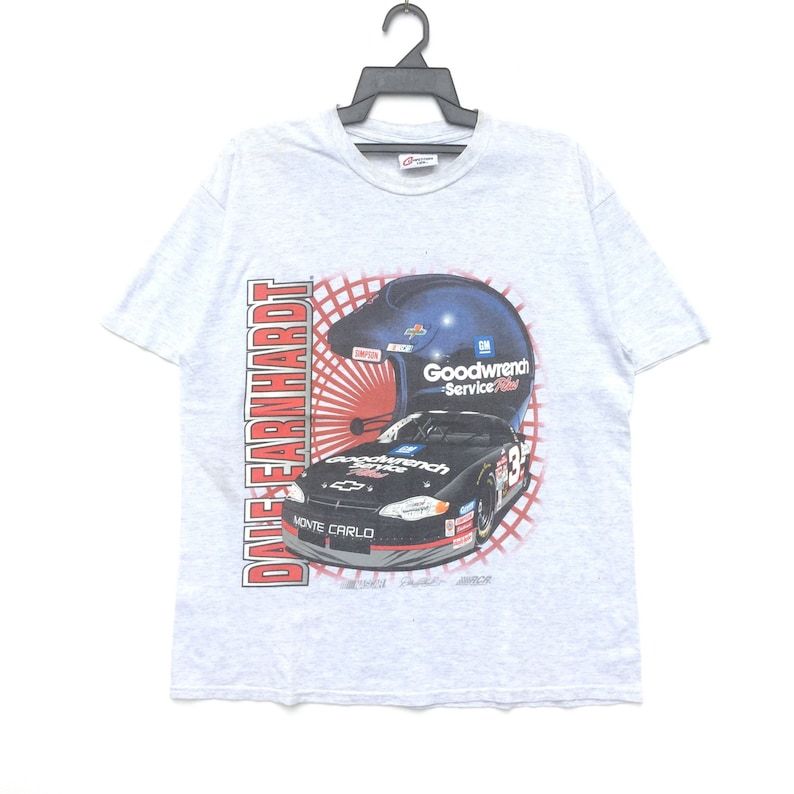 Vintage 90S Nascar Big Logo T Shirt Dale Earnhardt Spell Out T Shirt
