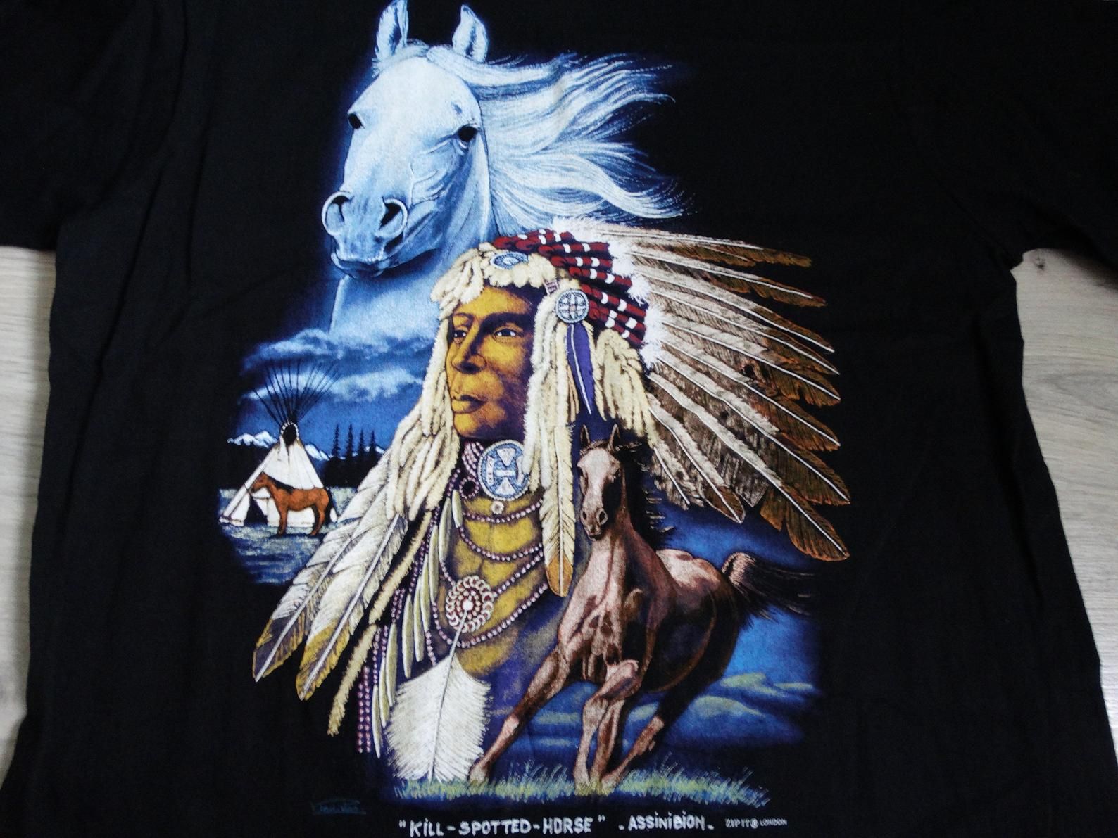 Vintage 90S Native American Indian Horse Wigwam Zip It London