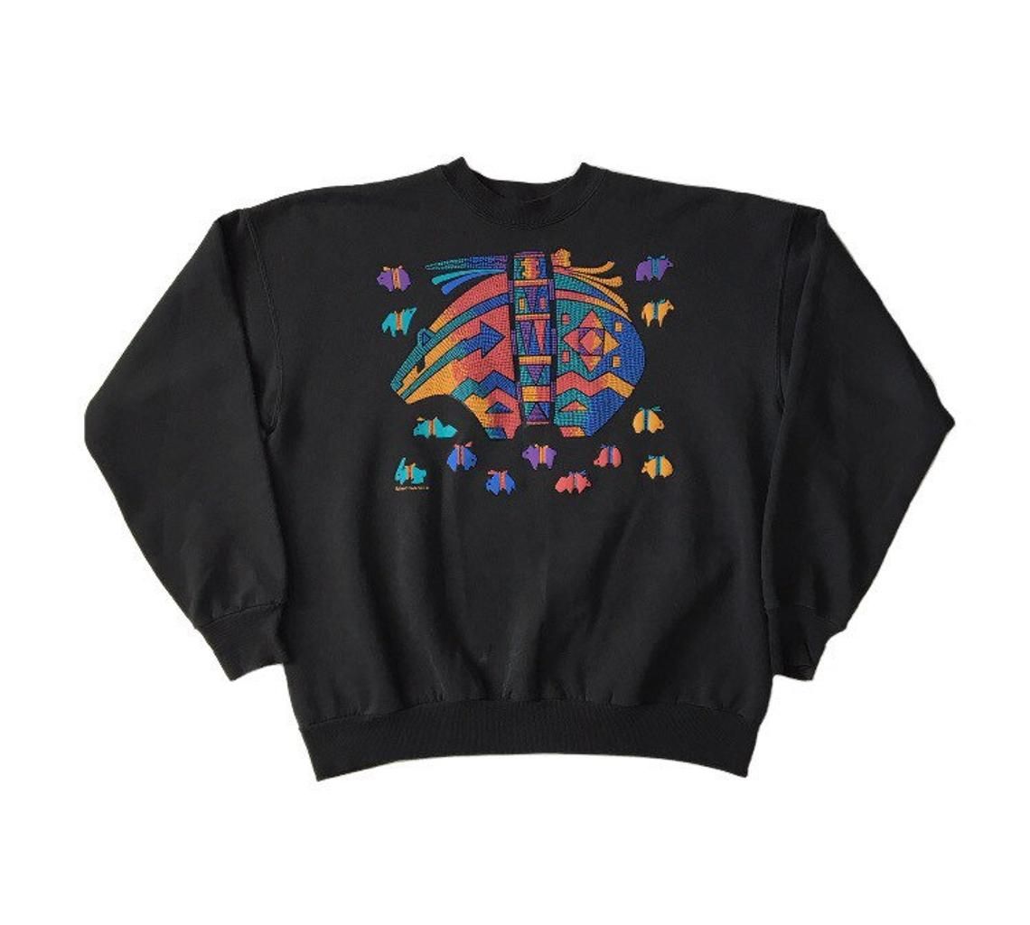 Vintage 90s Native Animals Bear shirt