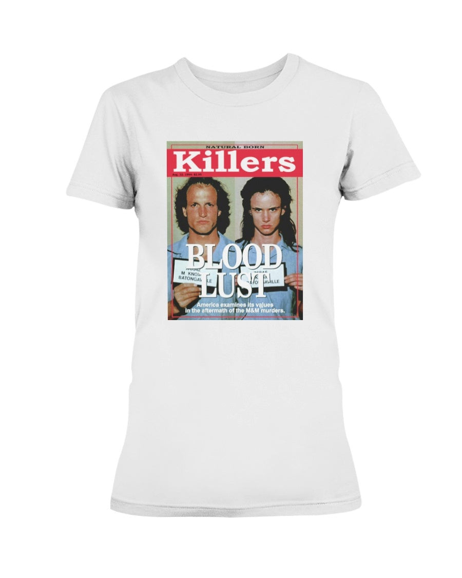 Vintage 90S Natural Born Killers Movie Ladies T Shirt 211205