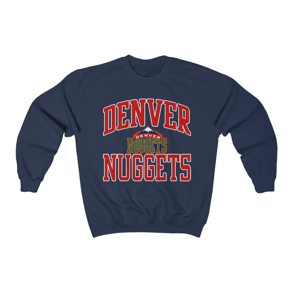 Vintage 90S Nba Denver Nuggets Basketball Logo Sweatshirt 211203