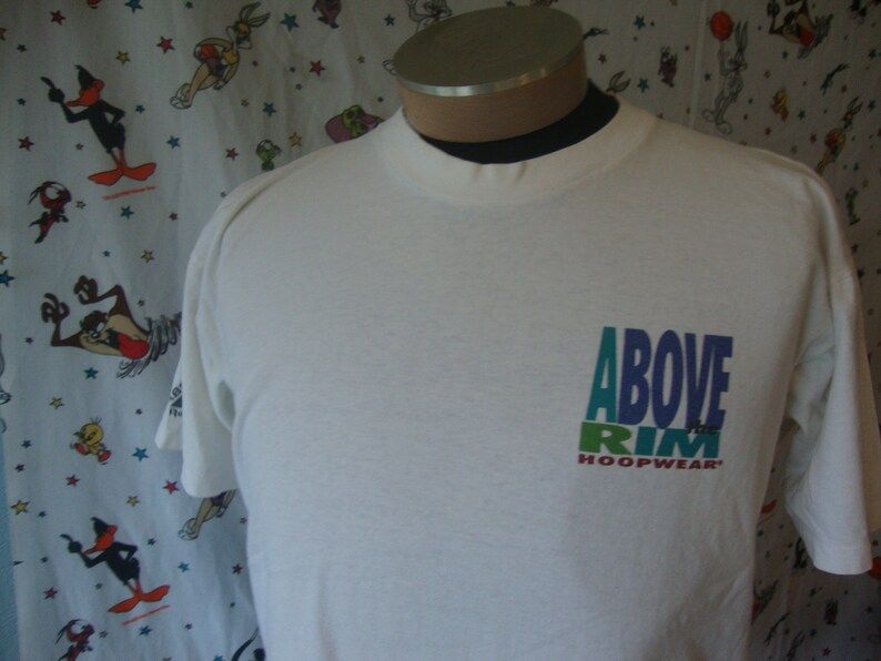 Vintage 90S Nba Shawn Kemp Reebok Above The Rim White Tee Rare T Shirt