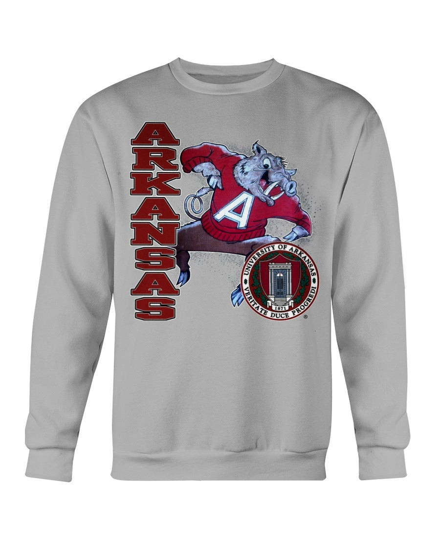 Vintage 90S Ncaa Arkansas University Razorbacks Football College Sports Sweatshirt 211012