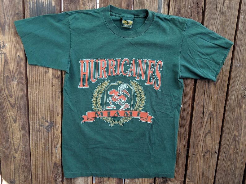 Vintage 90S Ncaa Football Miami Hurricanes Tee
