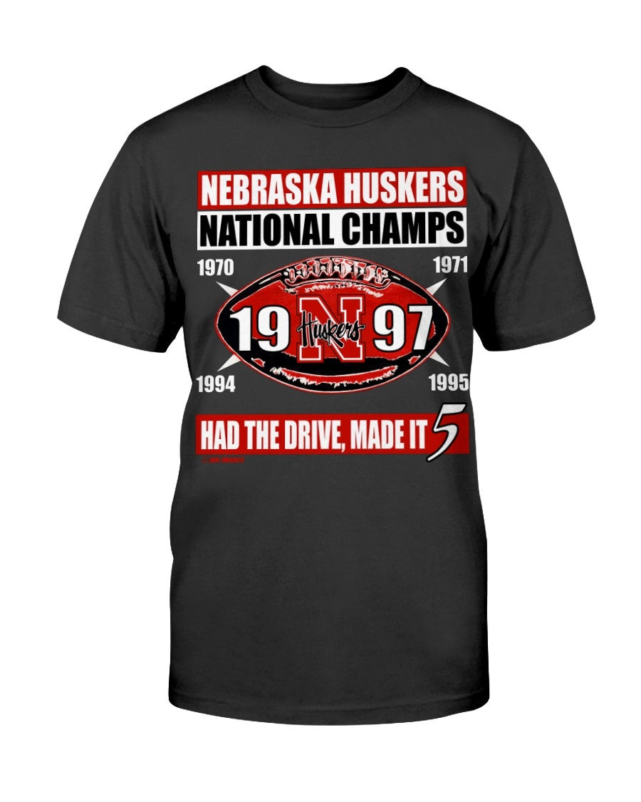 Vintage 90S Nebraska Huskers National Champs 1997 T Shirt 211011