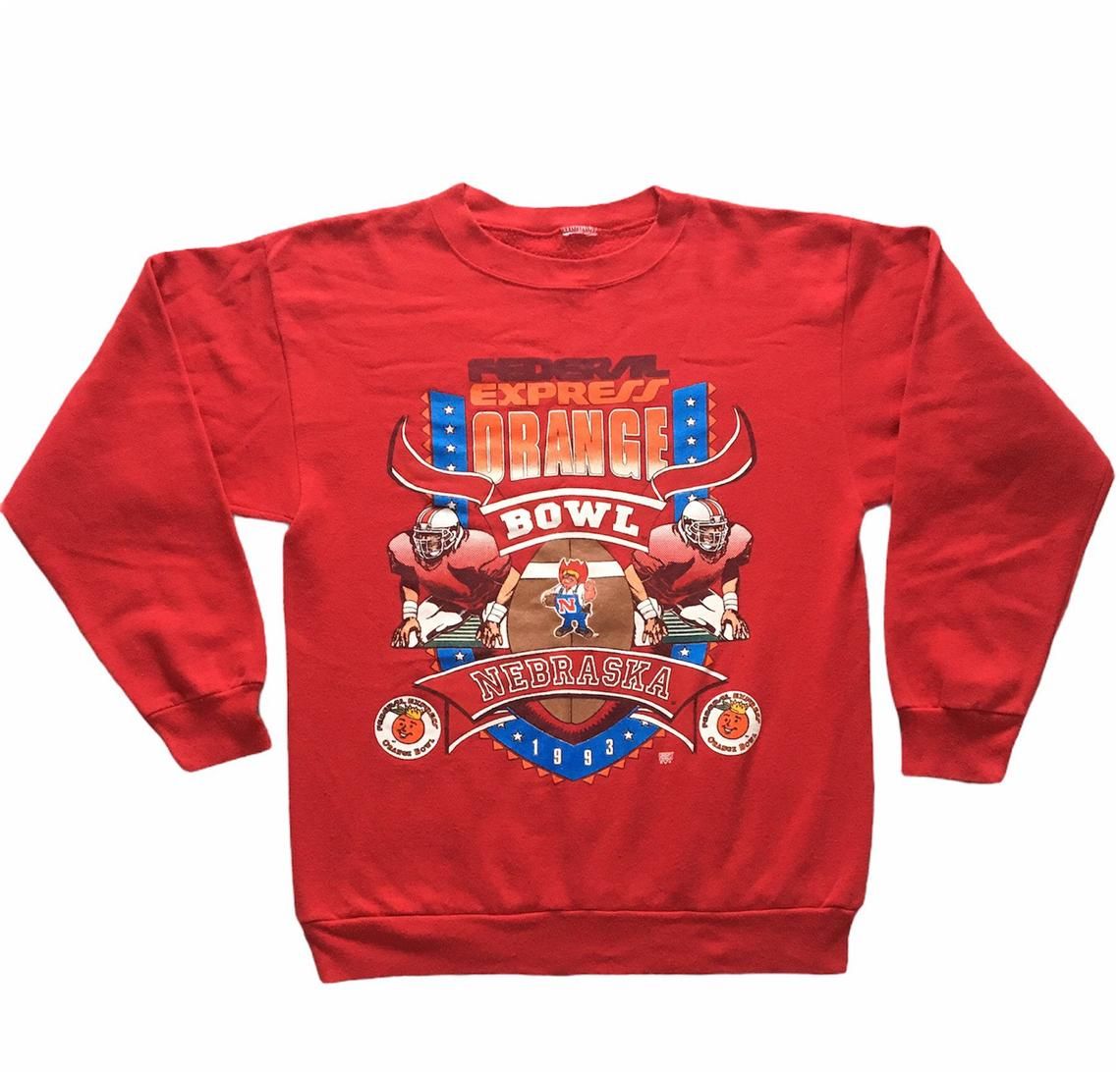 Vintage 90s Nebraska Huskers Orange Bowl shirt