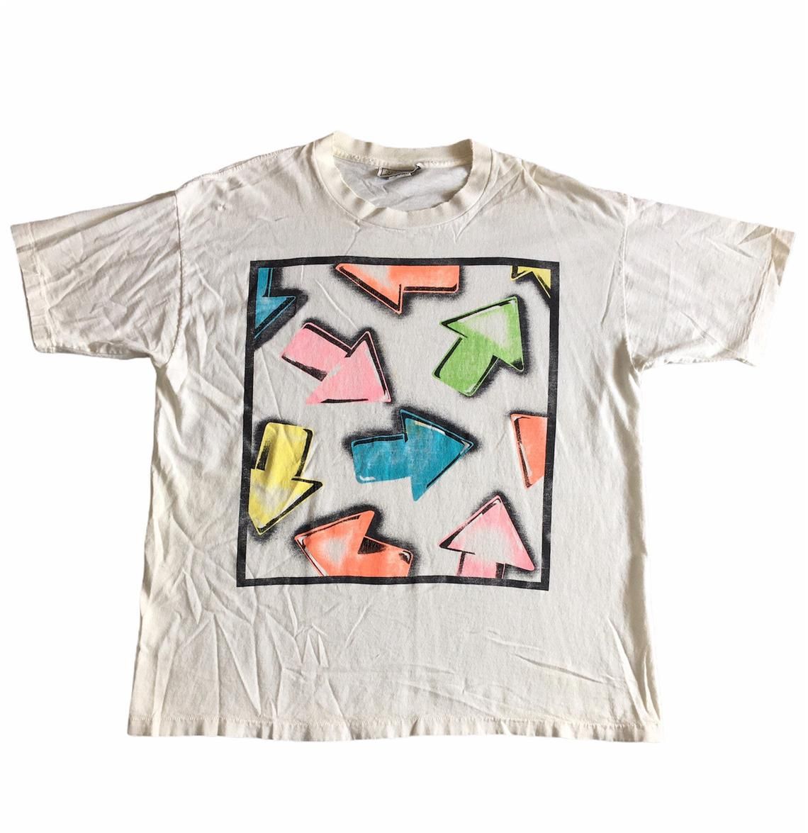 Vintage 90s Neon Arrows shirt