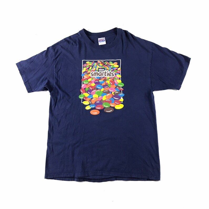 Vintage 90S Nestle Smarties T Shirt Sz Xl Candy vintage 90s nestle smarties t shirt sz xl candy yws7q