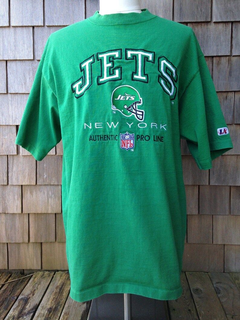 Vintage 90S New York Jets T Shirt By Logo Athletic Xl Embroidered