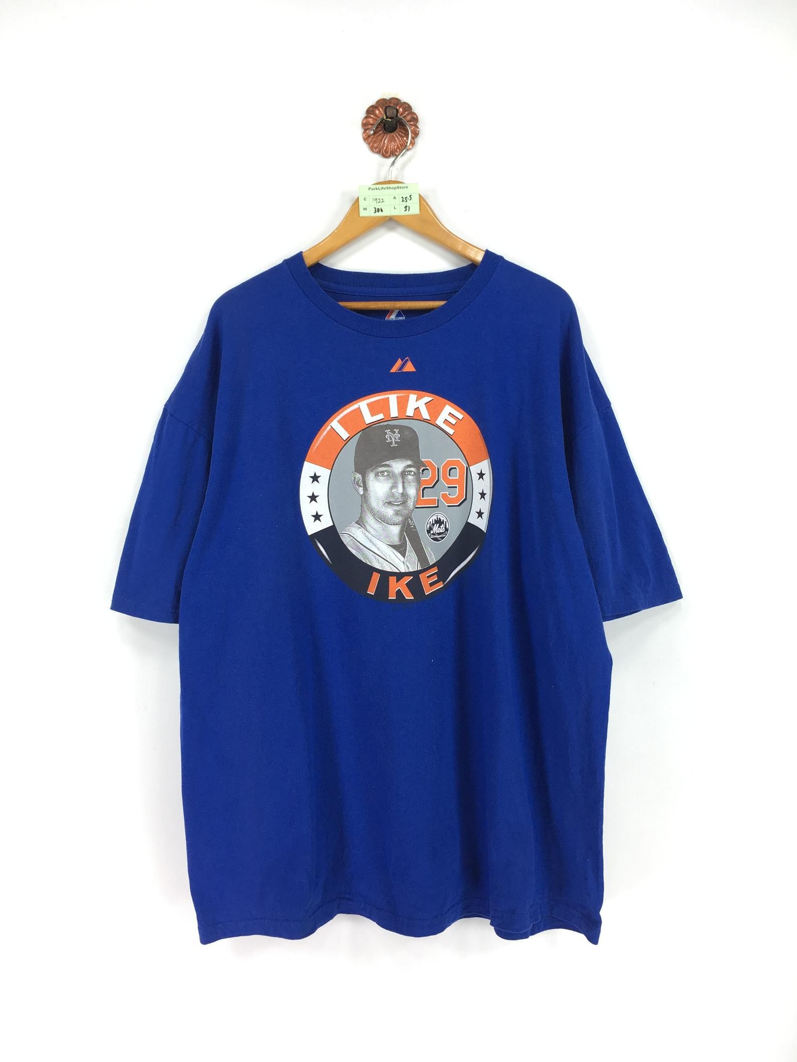 Vintage 90S New York Mets Baseball Tshirt Unisex Xx Major League Baseball Ike Davis Player Crewneck Mlb Blue Tee X