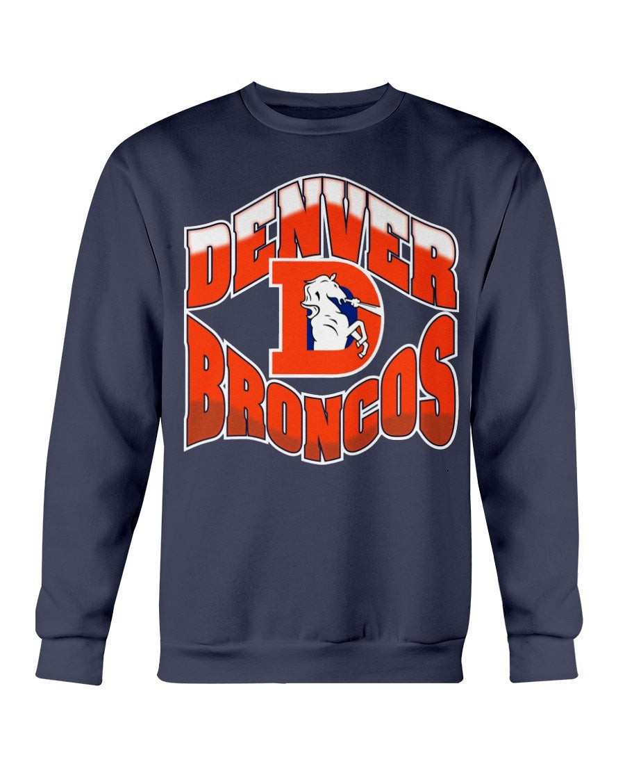 Vintage 90S Nfl Denver Broncos Football Logo Sweatshirt 211009