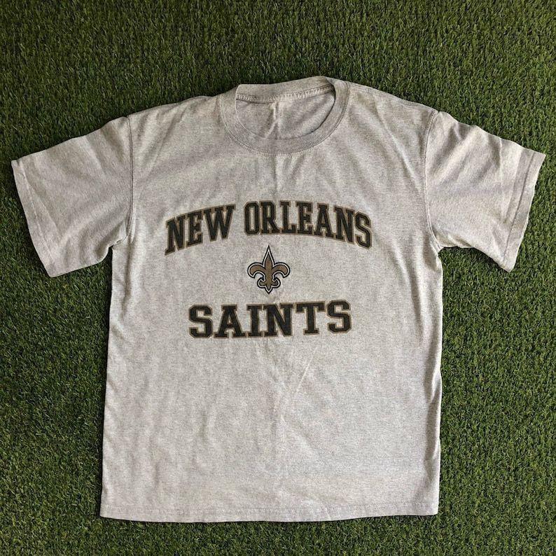 Vintage 90S Nfl New Orleans Saints American Football Unisex Small T Shirt Retro Hip Hop Streetwear New Orleans Box Logo Fan Gear T Shirt