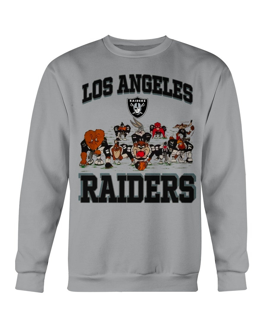 Vintage 90S Nfl Oakland Raiders Looney Tunes Cartoon Football Sweatshirt 211205