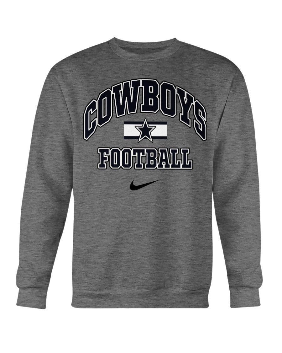 Vintage 90S Nike Dallas Cowboys Big Logo Print Sweatshirt 211122