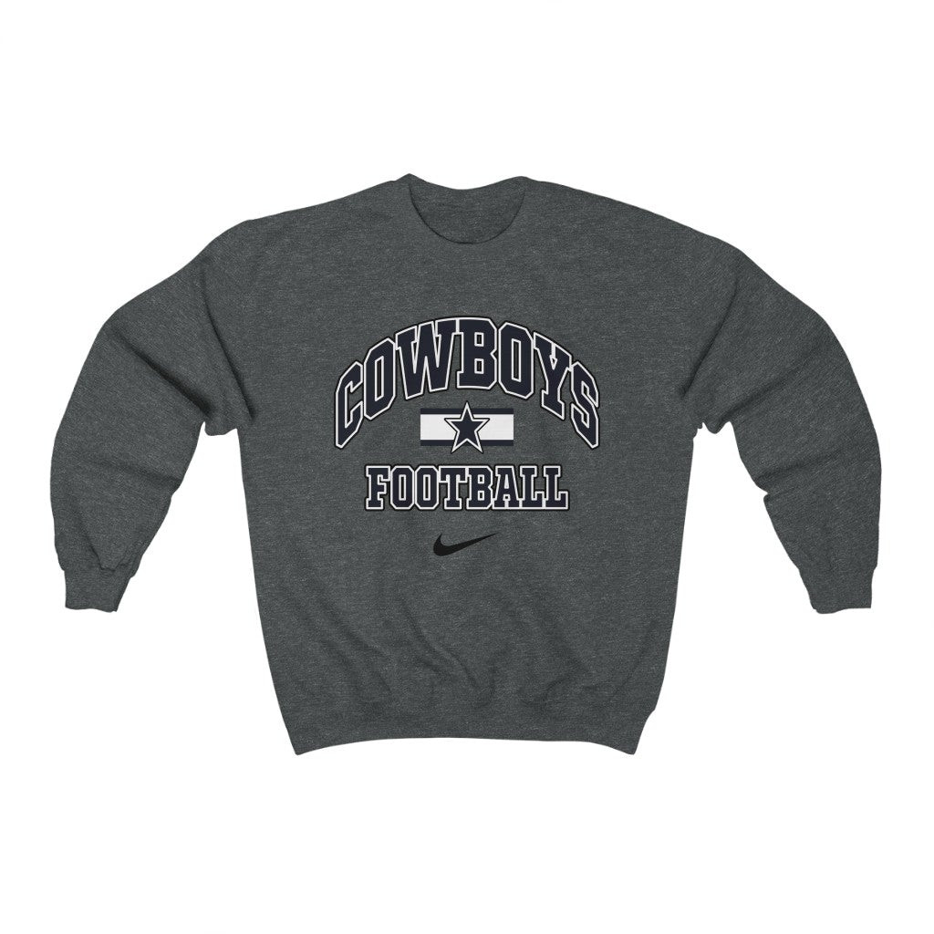 Vintage 90S Nike Dallas Cowboys Big Logo Print Sweatshirt 211130