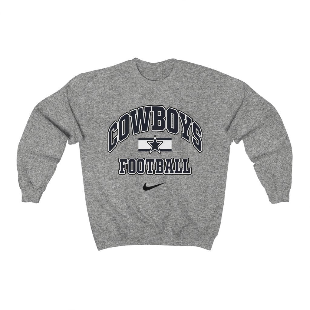 Vintage 90S Nike Dallas Cowboys Big Logo Print Sweatshirt 211214