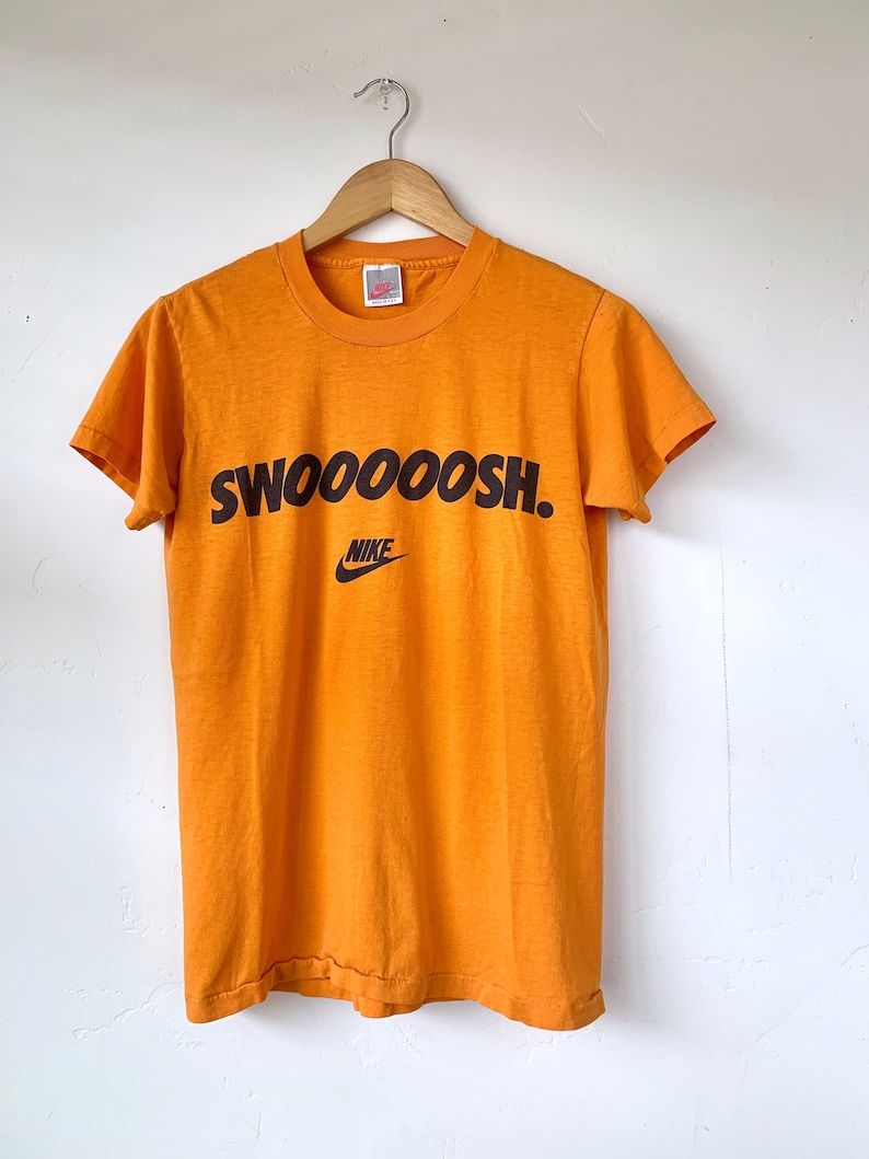 Vintage 90S Nike Swooooosh Grey Tag T Shirt