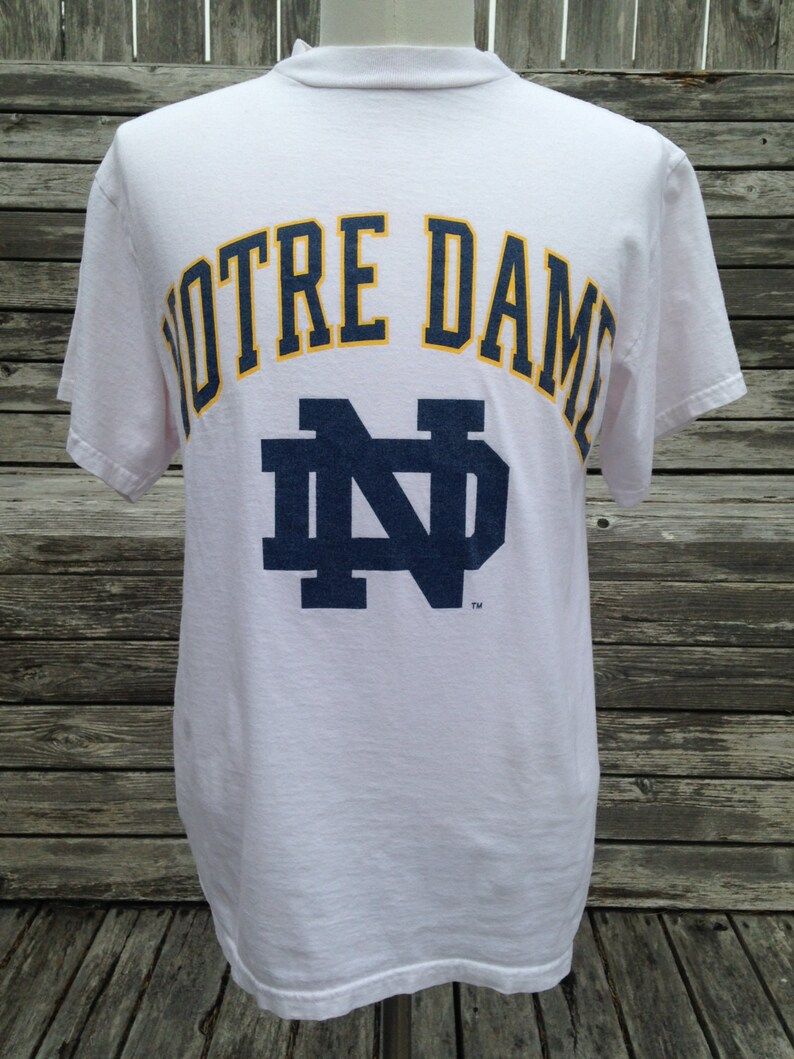 Vintage 90S Notre Dame Fighting Irish Logo 7 T Shirt Medium
