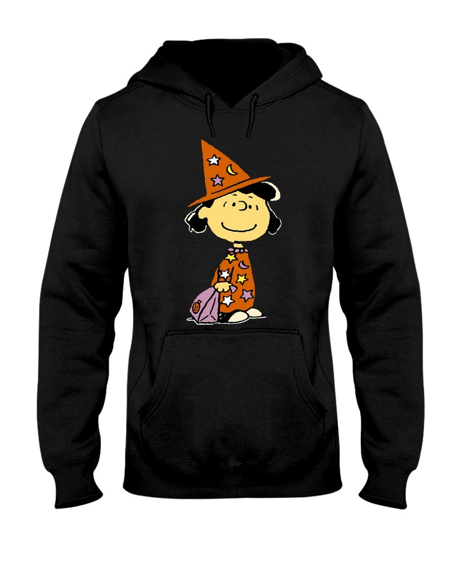 Vintage 90S Peanuts Gang Lucy Halloween Hoodie 211015